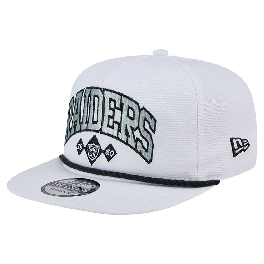 Las Vegas Raiders New Era Diamond Golfer Snapback Hat White