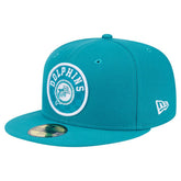 Miami Dolphins New Era Checkered 59FIFTY Fitted Hat Aqua