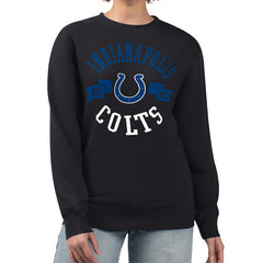 Indianapolis Colts G-III 4Her by Carl Banks Women's Large Team Graphic Fleece Pullover Sweatshirt Black