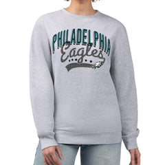 Philadelphia Eagles G-III 4Her by Carl Banks Women's Filigree Logo Graphic Fleece Pullover Sweatshirt Heather Gray