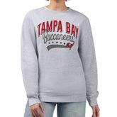 Tampa Bay Buccaneers G-III 4Her by Carl Banks Women's Filigree Logo Graphic Fleece Pullover Sweatshirt Heather Gray