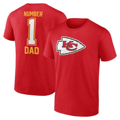 Kansas City Chiefs Father's Day #1 Dad T-Shirt Red