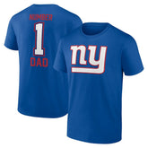 New York Giants Father's Day #1 Dad T-Shirt Royal