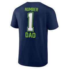 Seattle Seahawks Father's Day #1 Dad T-Shirt College Navy