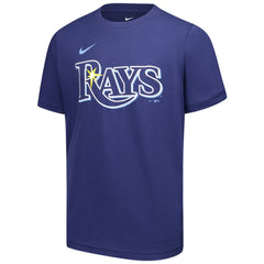 Junior Caminero Tampa Bay Rays Nike Youth Name & Number T-Shirt - Navy T-shirts