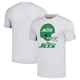 New York Jets Homage Unisex Big Helmet Tri-Blend T-Shirt White