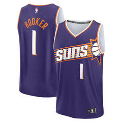 NBA Devin Booker Phoenix Suns Fast Break Replica Player Jersey - Icon Edition - Purple