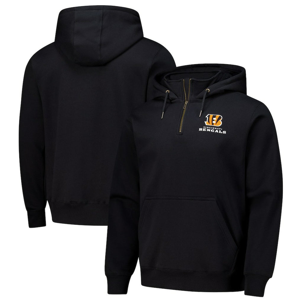 Cincinnati Bengals Dunbrooke Unisex Defender Quarter-Zip Hoodie Black