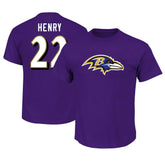 Derrick Henry Baltimore Ravens Big & Tall Player Name & Number T-Shirt Purple