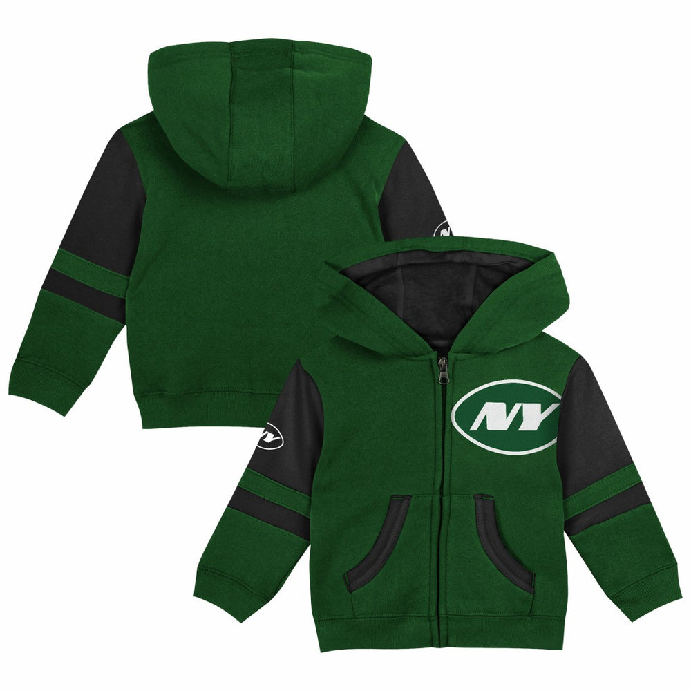New York Jets Preschool Stadium Color Block Full-Zip Hoodie Green