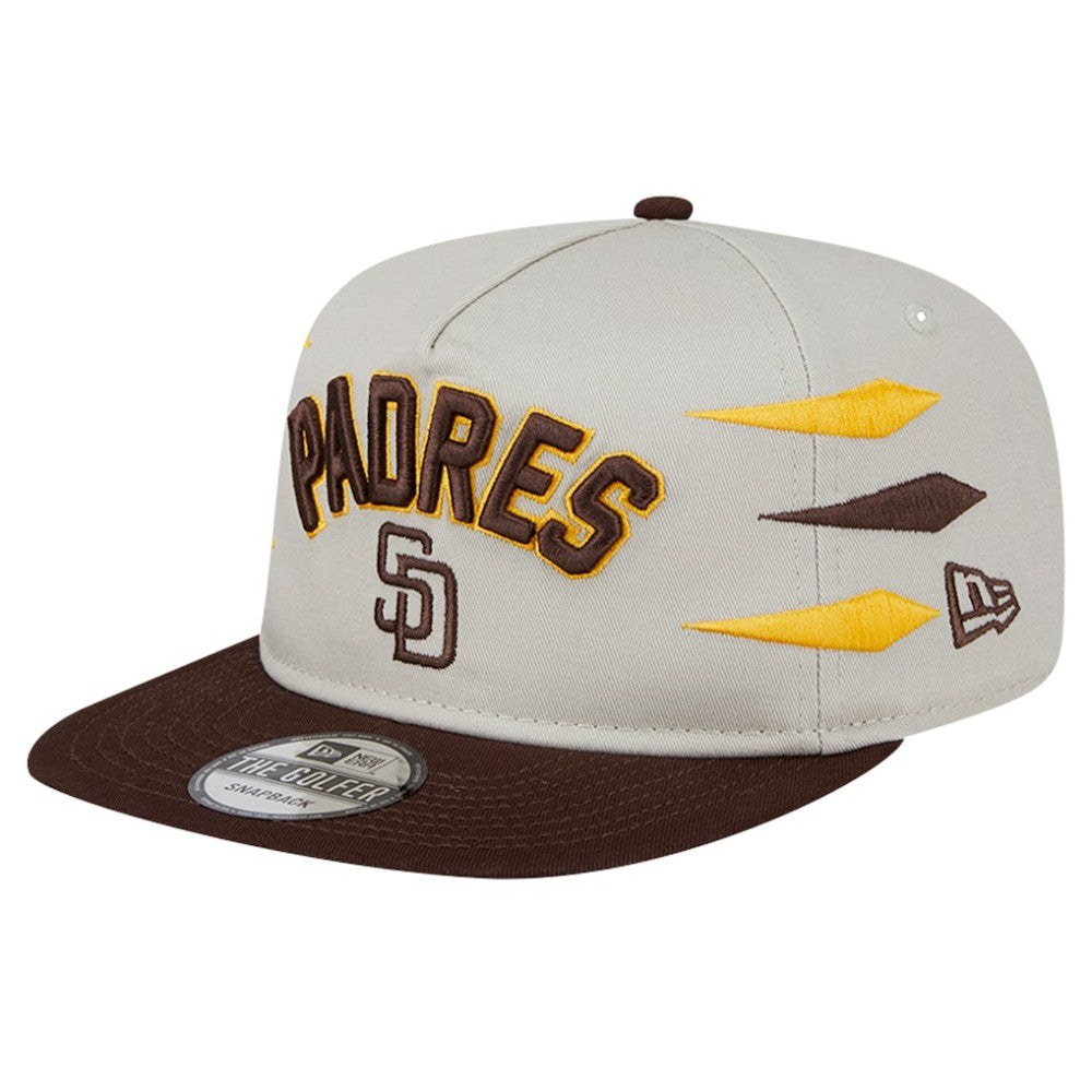 San Diego Padres New Era Iron Golfer Snapback Hat - Cream Hats