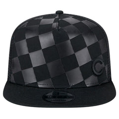 Chicago Cubs New Era Score Check 9FIFTY A-Frame Trucker Snapback Hat - Black Hats
