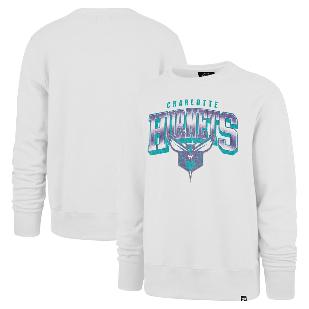 Charlotte Hornets '47 Spotlight Headline Pullover Sweatshirt White