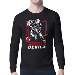 NHL New Jersey Devils Starter Player Grid Long Sleeve T-Shirt - Black