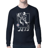 NHL Winnipeg Jets Starter Player Grid Long Sleeve T-Shirt - Navy