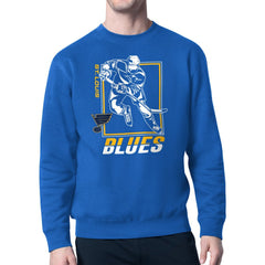 NHL St. Louis Blues Starter Player Grid Fleece Pullover Sweatshirt - Blue
