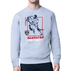 NHL Florida Panthers Starter Player Grid Fleece Pullover Sweatshirt - Heather Gray