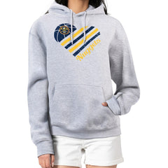 Denver Nuggets G-III 4Her by Carl Banks Women's Heart Pullover Hoodie - Heather Gray