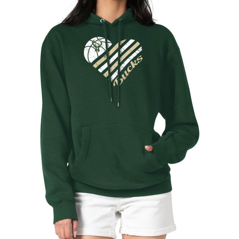 Milwaukee Bucks G-III 4Her by Carl Banks Women's Heart Pullover Hoodie - Green
