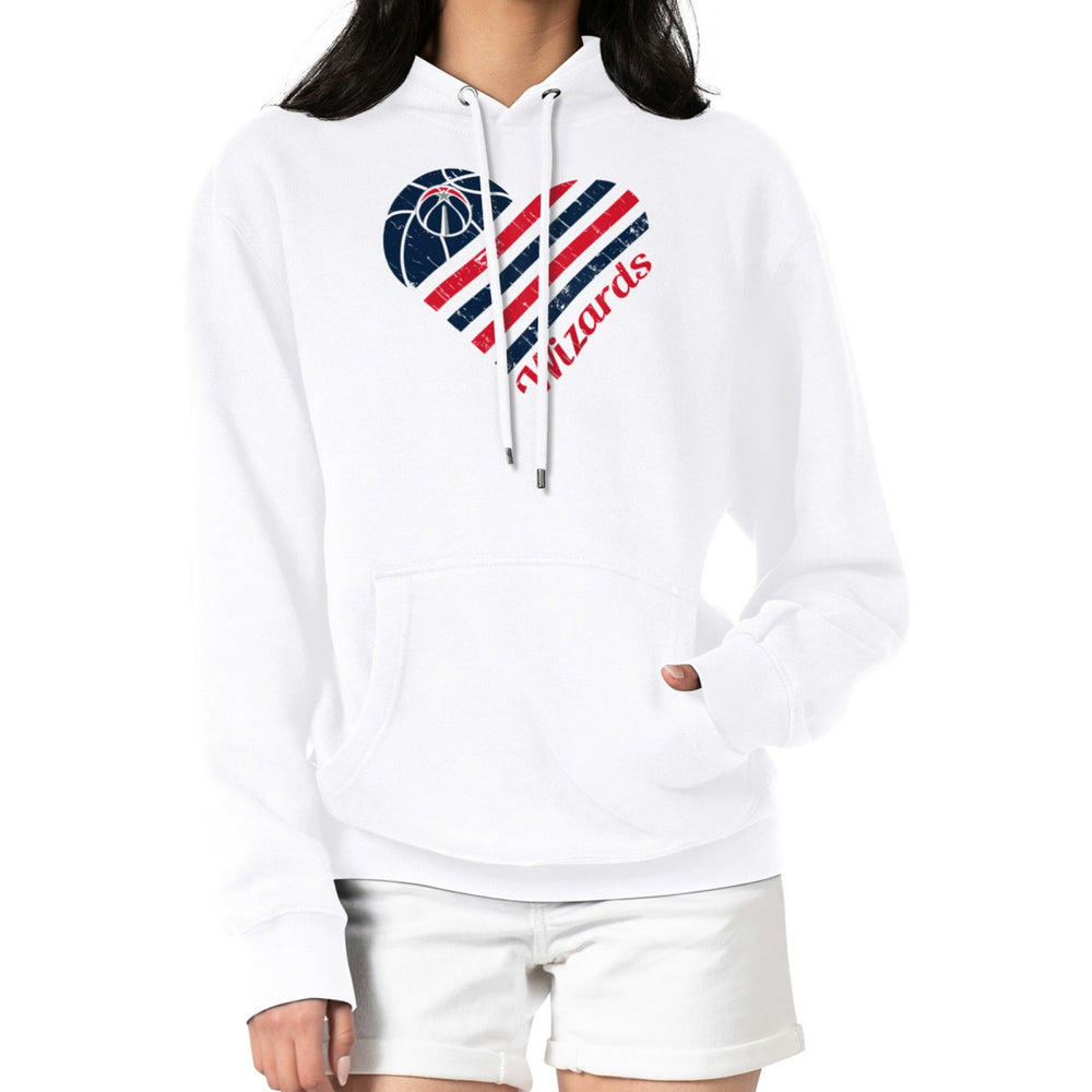 Washington Wizards G-III 4Her by Carl Banks Women's Heart Pullover Hoodie - White