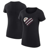 Cleveland Cavaliers G-III 4Her by Carl Banks Women's Super-Slim Fit Lightweight Heart T-Shirt Black