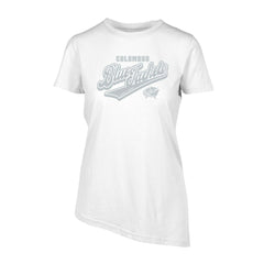 NHL Columbus Blue Jackets Levelwear Women's Birch Sweep T-Shirt - White