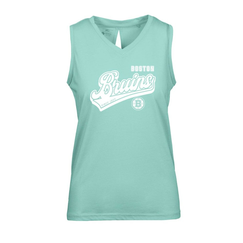 NHL Boston Bruins Levelwear Women's Paisley Sweep V-Neck Tank Top - Mint
