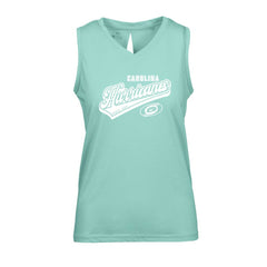 NHL Carolina Hurricanes Levelwear Women's Paisley Sweep V-Neck Tank Top - Mint