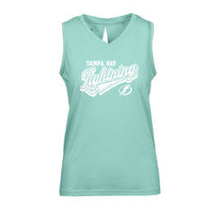 NHL Tampa Bay Lightning Levelwear Women's Paisley Sweep V-Neck Tank Top - Mint