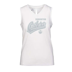 NHL Edmonton Oilers Levelwear Women's Paisley Sweep V-Neck Tank Top - White