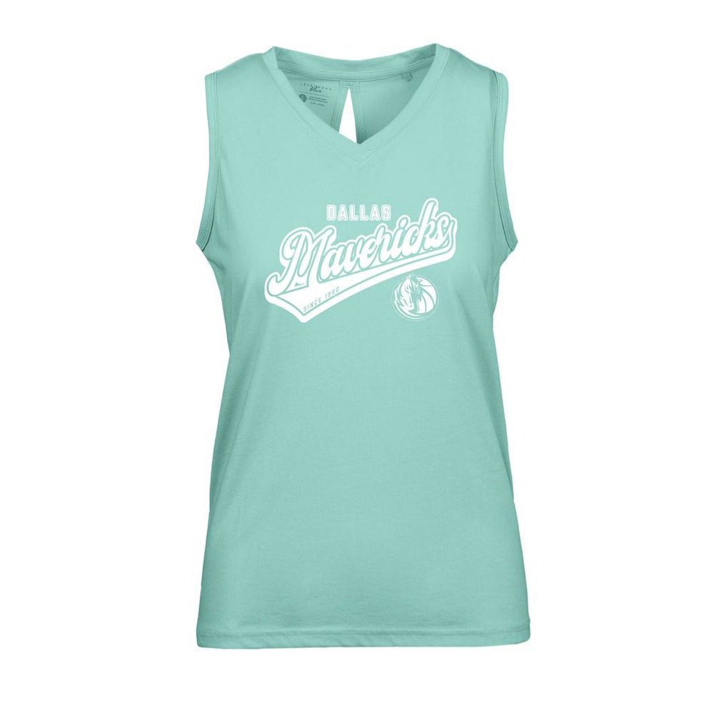 Dallas Mavericks Levelwear Women's Paisley Sweep V-Neck Tank Top Mint