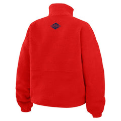 NHL Washington Capitals WEAR by Erin Andrews Women's Polar Fleece Half-Zip Jacket - Red