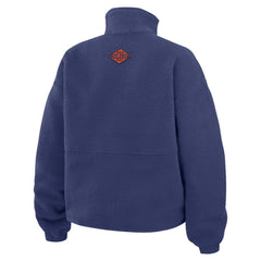 NHL Edmonton Oilers WEAR by Erin Andrews Women's Polar Fleece Half-Zip Jacket - Royal