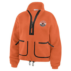 NHL Philadelphia Flyers WEAR by Erin Andrews Women's Polar Fleece Half-Zip Jacket - Orange