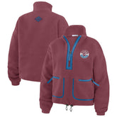 NHL Colorado Avalanche WEAR by Erin Andrews Women's Polar Fleece Half-Zip Jacket - Burgundy