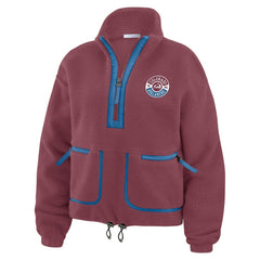 NHL Colorado Avalanche WEAR by Erin Andrews Women's Polar Fleece Half-Zip Jacket - Burgundy