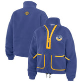 NHL St. Louis Blues WEAR by Erin Andrews Women's Polar Fleece Half-Zip Jacket - Blue