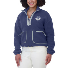 NHL Tampa Bay Lightning WEAR by Erin Andrews Women's Polar Fleece Half-Zip Jacket - Blue