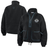 NHL Vegas Golden Knights WEAR by Erin Andrews Women's Polar Fleece Half-Zip Jacket - Black