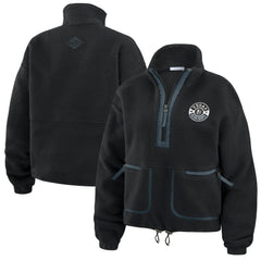 NHL Vegas Golden Knights WEAR by Erin Andrews Women's Polar Fleece Half-Zip Jacket - Black