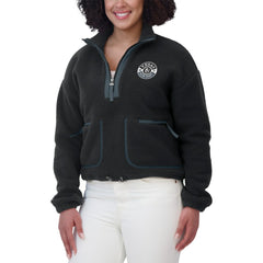 NHL Vegas Golden Knights WEAR by Erin Andrews Women's Polar Fleece Half-Zip Jacket - Black
