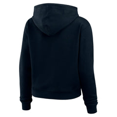NHL Seattle Kraken WEAR by Erin Andrews Women's Waffle-Knit Pullover Hoodie - Deep Sea Blue