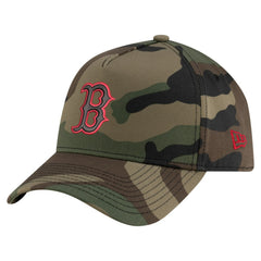 Boston Red Sox New Era Woodland Team Pop 9FORTY A-Frame Adjustable Hat - Camo Hats