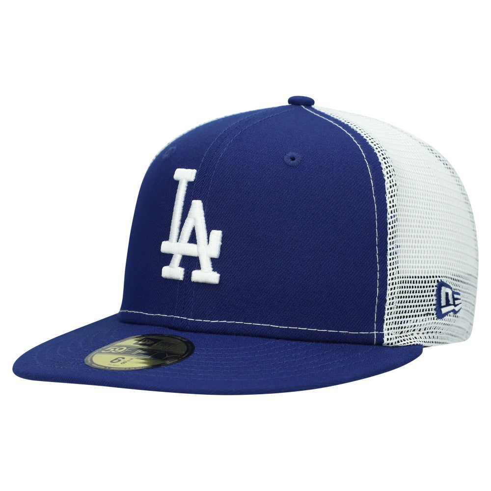 Los Angeles Dodgers New Era Team Color 59FIFTY Trucker Fitted Hat - Royal Hats