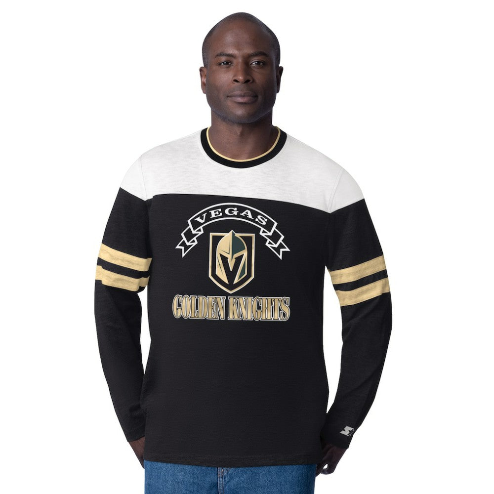 NHL Vegas Golden Knights Starter Blitz Durene Long Sleeve T-Shirt - Black