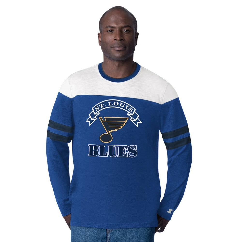 NHL St. Louis Blues Starter Blitz Durene Long Sleeve T-Shirt - Blue