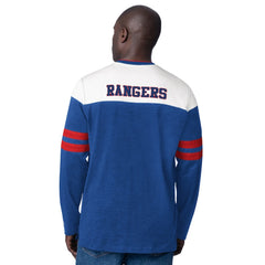 NHL New York Rangers Starter Blitz Durene Long Sleeve T-Shirt - Blue