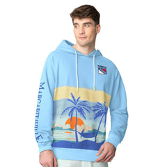 NHL New York Rangers Margaritaville Island Dream Peached Pullover Hoodie - Blue