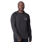NHL Philadelphia Flyers MSX by Michael Strahan Fast Track Raglan Long Sleeve Hoodie T-Shirt - Black