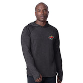 NHL Minnesota Wild MSX by Michael Strahan Fast Track Raglan Long Sleeve Hoodie T-Shirt - Black